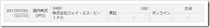 ジェイ・エス・ビー（3480）IPO落選