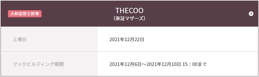 THECOO（4255）IPOCONNECT（コネクト）