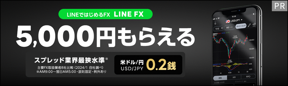 LINE FX新規口座開設キャンペーン5000.1