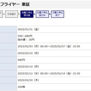 フライヤー（323A）IPO落選みずほ証券