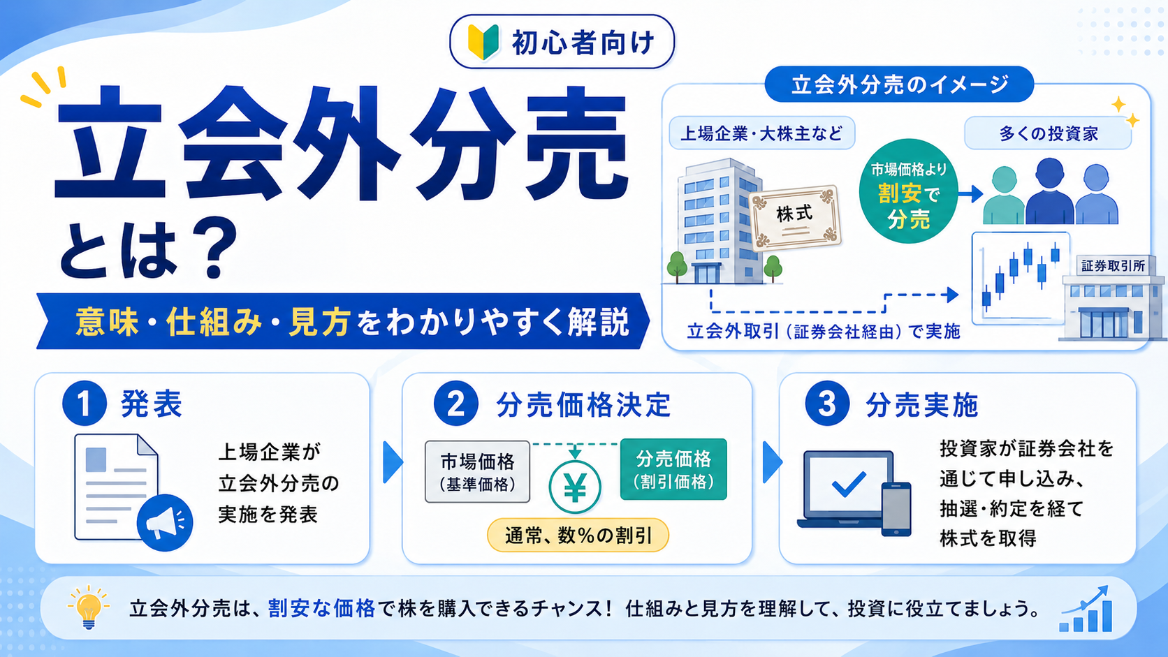 立会外分売とは？仕組みやメリット・注意点を初心者向けに解説