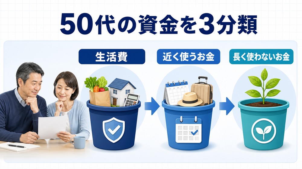 50代がNISAを始める前の資金分類