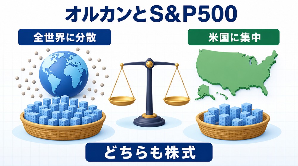 オルカンとS&P500の投資先比較