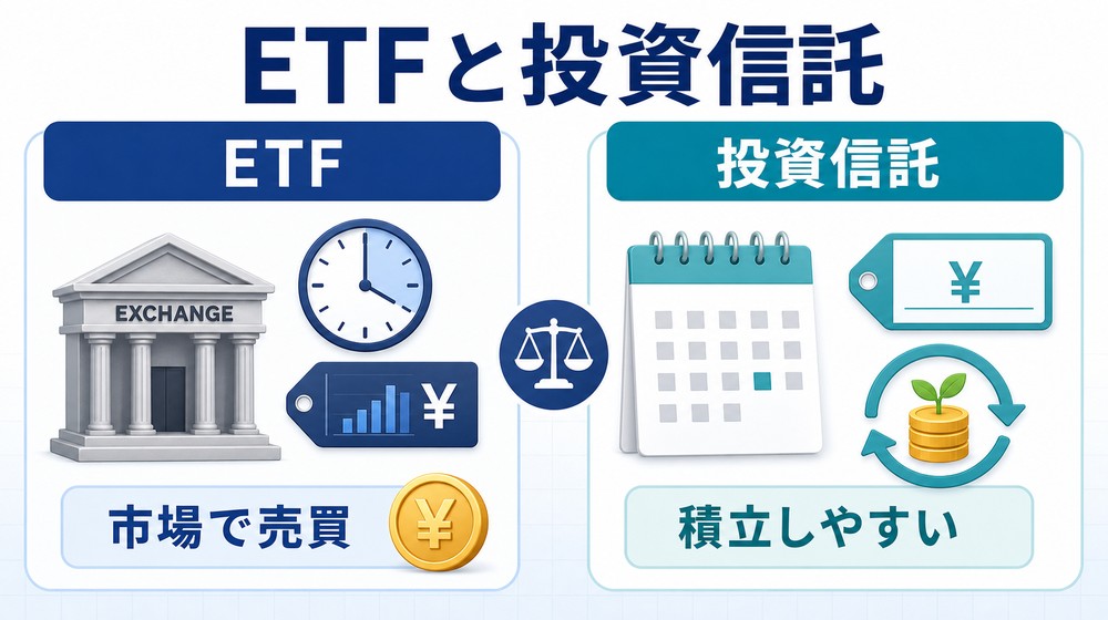 ETFと通常の投資信託の違い