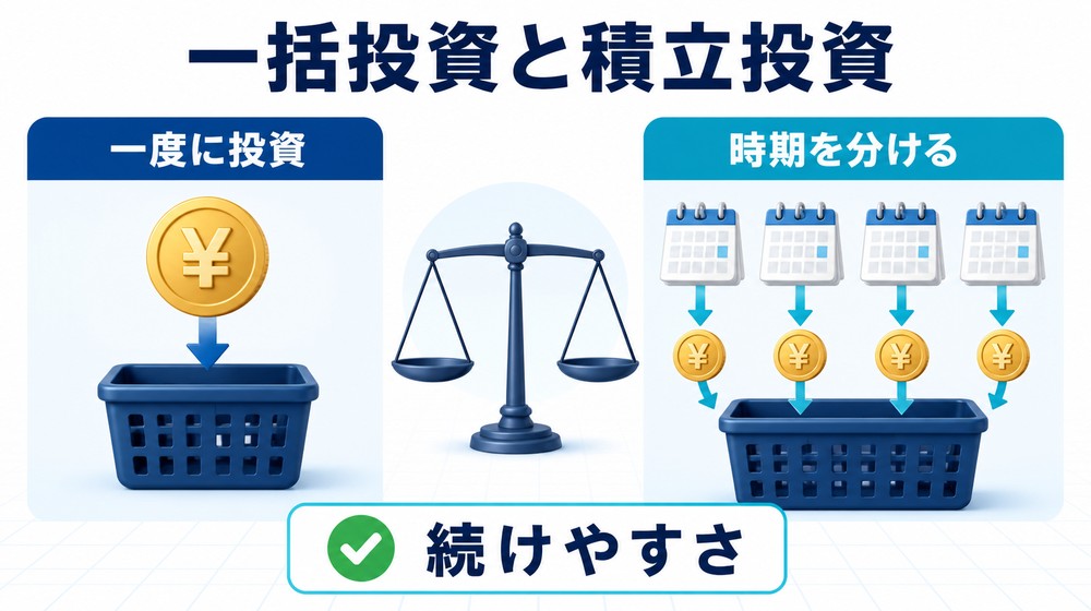 NISAの一括投資と積立投資の比較