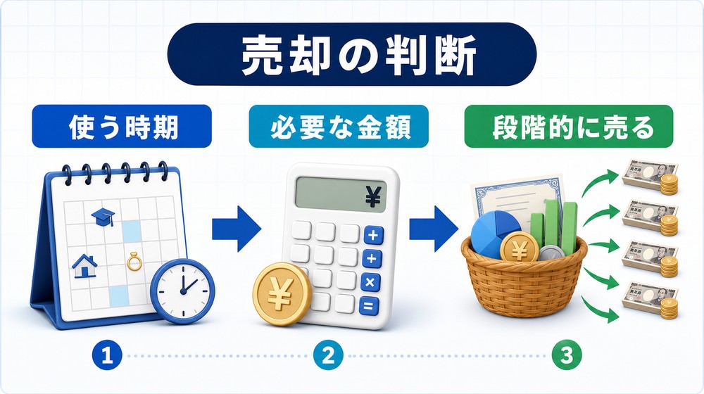 NISAの商品を売却するときの判断手順